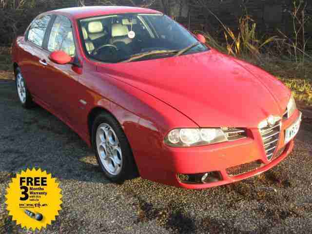 2004 04-reg Alfa Romeo 156 1.9JTD 115bhp Veloce manual in red