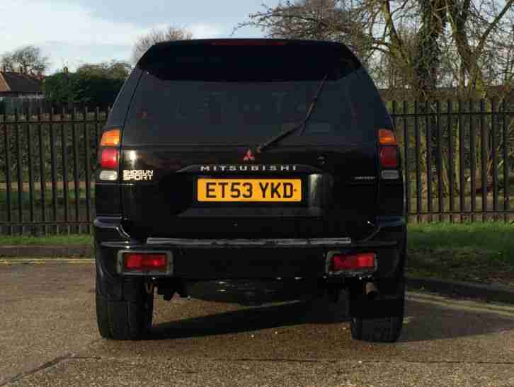 2004 (53) MITSUBISHI SHOGUN SPORT 2.5 TD Warrior 4x4 BLACK, NEW MOT 1 OWNER 87K