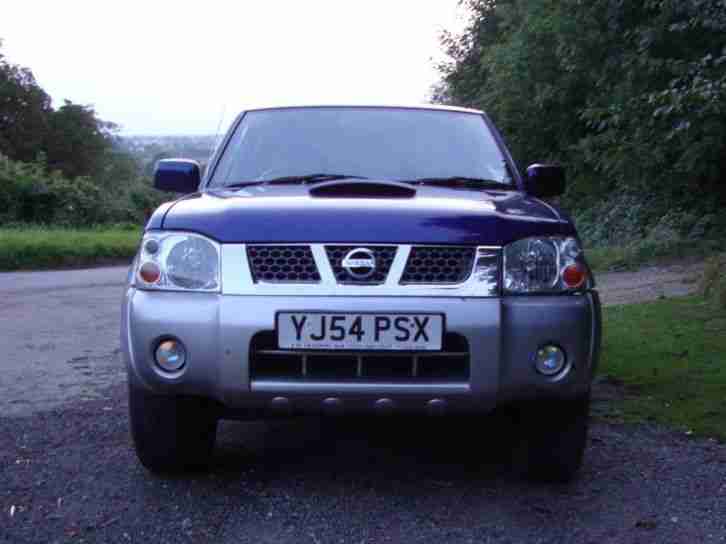 2004 54 NISSAN NAVARA 2.5 4WD D22 DOUBLECAB PICKUP, 71k BLUE/SILVER + VAT