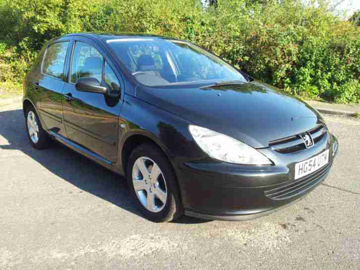 2004 54 PEUGEOT 307 SE 1.6 HDI DIESEL 5 DOOR BLACK LONG MOT FSH CLIMATE ALLOYS