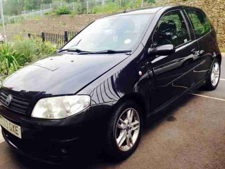 2004 BLACK FIAT PUNTO SPORTING 16V BLACK 53 PLATE 3 DOOR PETROL 5 MONTHS MOT