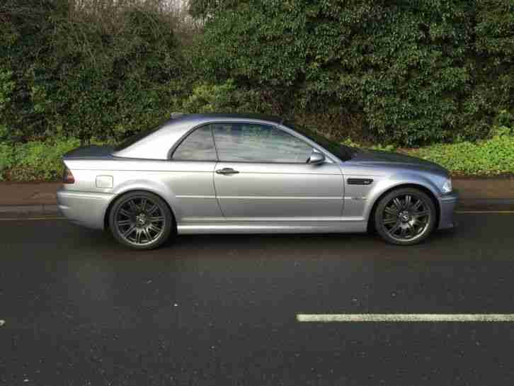 2004 BMW M3 SMG E46 Convertible 95K Silver grey hardtop FSH