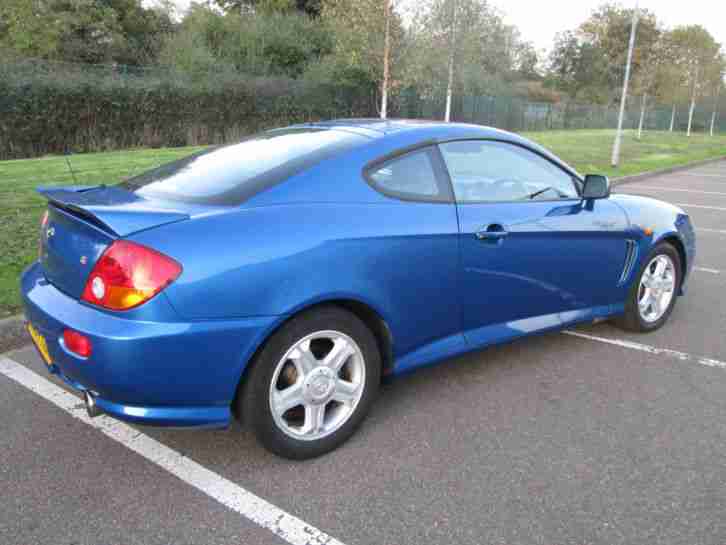 2004 HYUNDAI COUPE SE BLUE FULL LEATHER 12 MONTHS M.O.T