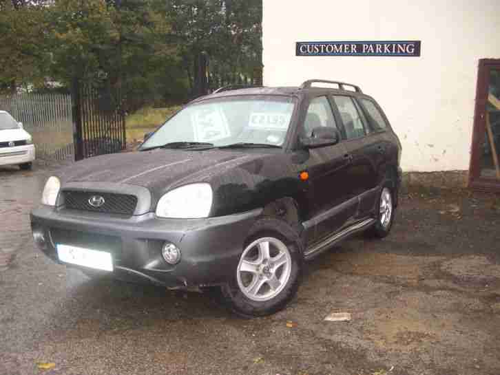 2004 HYUNDAI SANTA FE BLACK MOT AUG 2015 1 OWNER 760003KEYS NO RESERVE FROM &pound;100