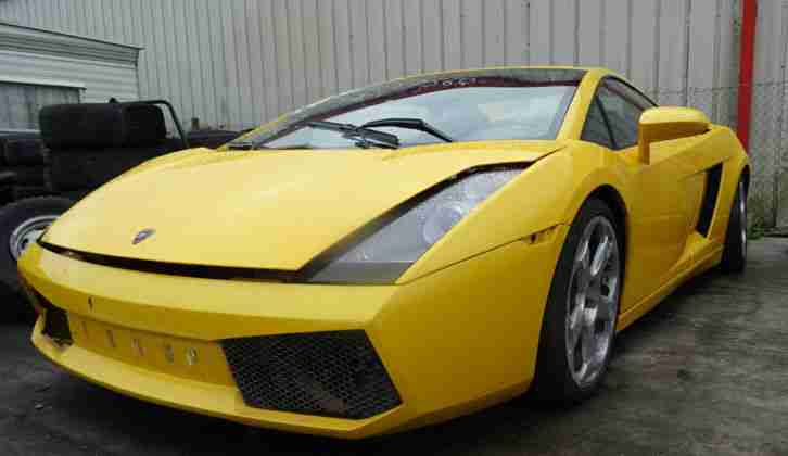 2004 LAMBORGHINI GALLARDO 5.0 V10 LHD YELLOW SALVAGE REPAIRABLE UNRECORDED