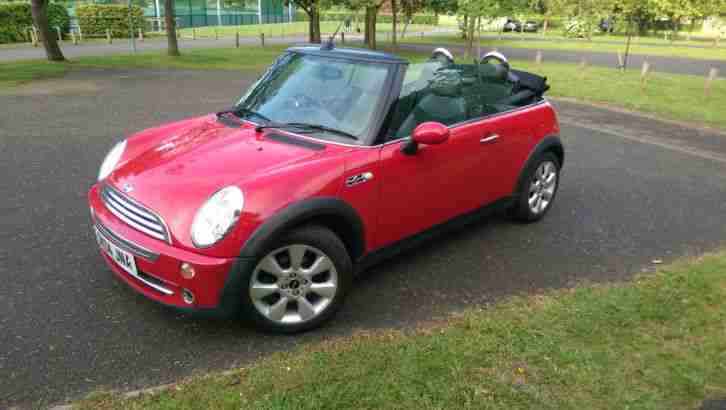 2004 MINI COOPER CONVERTIBLE CHILLI RED, NEW TYRES, SERVICED, VERY NICE,