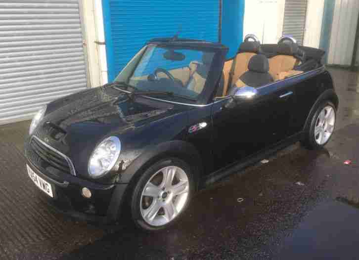 2004 MINI COOPER S BLACK CONVERTABLE 1.6