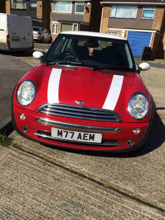 2004 MINI MINI COOPER RED HALF LEATHER, CHILLI PACK