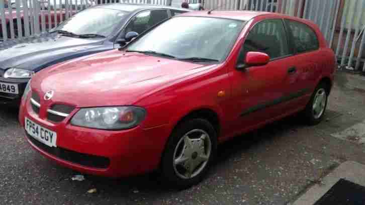 Nissan 2004 ALMERA S RED SPARES OR REPAIRS. car for sale