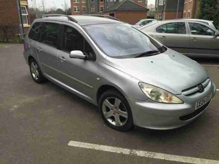 2004 PEUGEOT 307 SW S HDI SILVER FULL PANORAMIC ROOF NO RESERVE PRICE