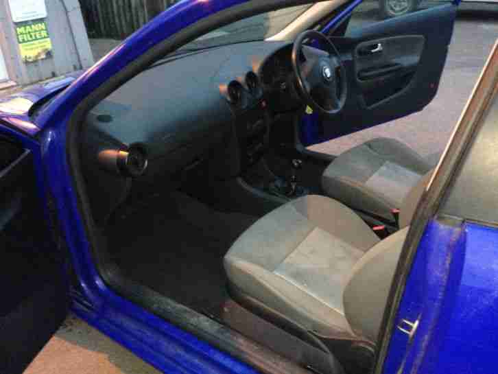 2004 SEAT IBIZA 1.2 i SX BLUE 3DR spares repairs non runner