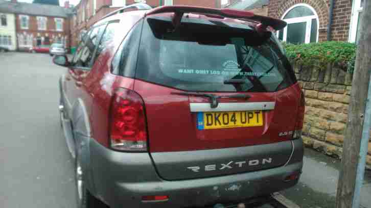2004 SSANGYONG REXTON RX 290S5 TDI RED 2.9 S TD SPARES REPAIRS RUNS AND DRIVES