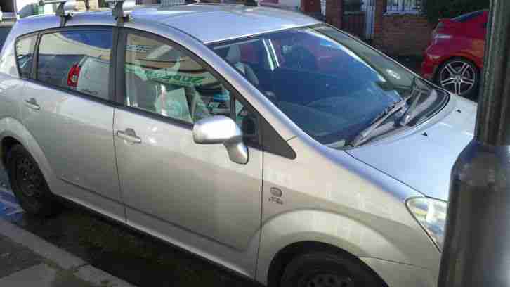 2004 TOYOTA COROLLA VERSO D-4D T2 SILVER MANUAL 7 SEATER MOT 10/15 TAX 03/15