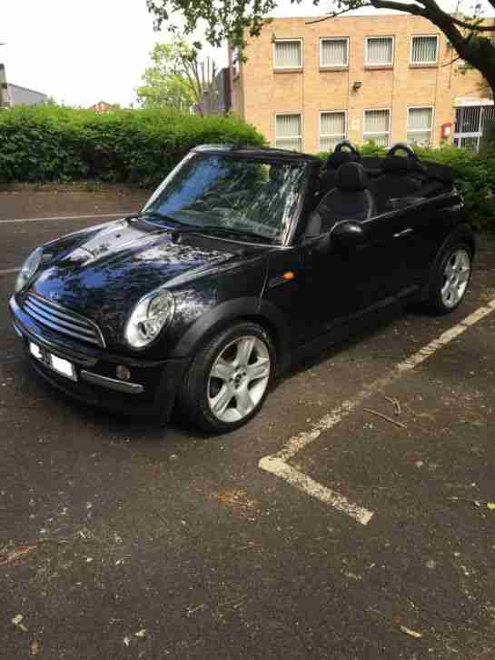 2005 (05) MINI COOPER 1.6 PETROL BLACK CONVERTIBLE