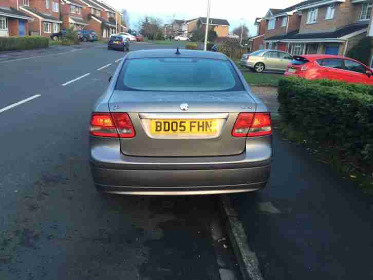2005 05 SAAB 9-3 VECTOR SPORT TID AUTO GREY MOT JUNE 2015, LEATHER , ALLOYS