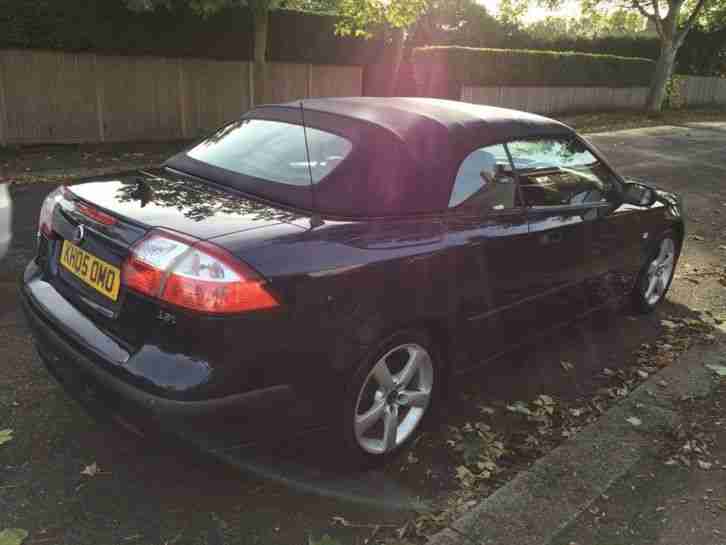 2005 (05) Saab 9-3 Convertible 1.8t Vector saab sat-nav leather, electric hood.