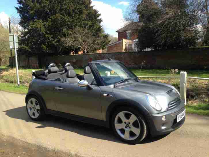 2005-54 MINI COOPER S CONVERTIBLE CABRIOLET GREY - 65,000 MILES, LONG MOT