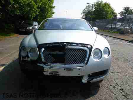 2005 *55* Bentley Continental 6.0 552bhp Auto GT Mulliner Silver Damaged Salvage
