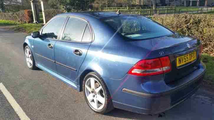 2005 55 SAAB 9-3 1.9 TID VECTOR SPORT 4 DR SALOON,FUSION BLUE,113K,3 OWNERS,LOOK
