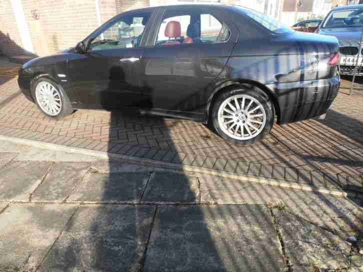 2005 ALFA ROMEO 156 JTS VELOCE BLACK CONTRASTING RED LEATHER SEATS NO RESERVE