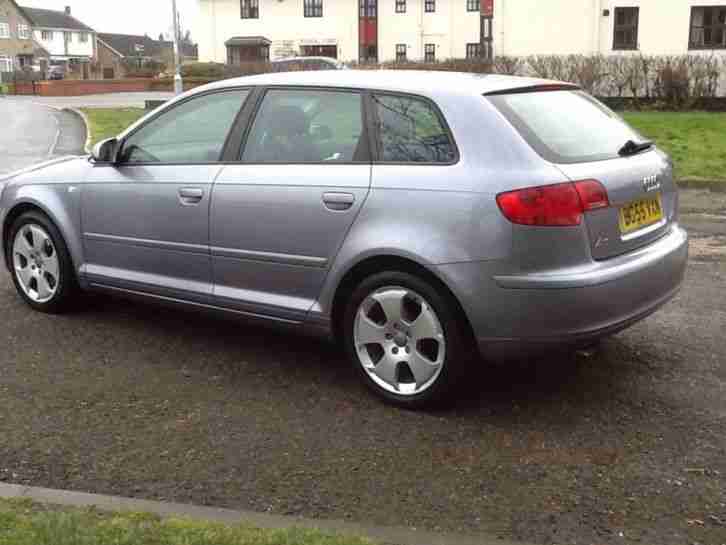 2005 AUDI A3 SPORT 2.0 TDI SPORTBACK 5 DOOR 140 BHP SILVER BLUE GREY 6 SPEED