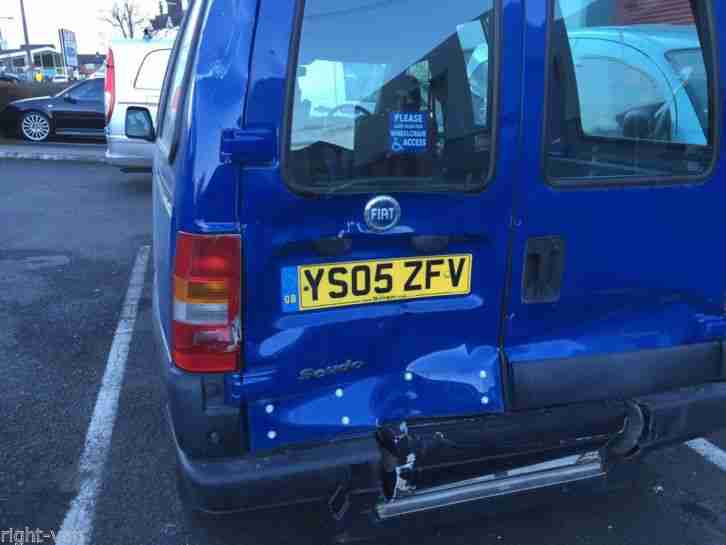 2005 FIAT SCUDO D BLUE SALVAGE REAR END DAMAGE 80000 MILES DONE
