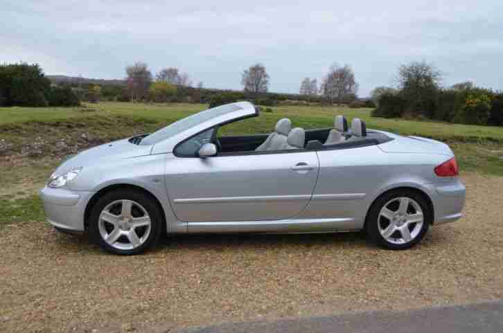 2005 PEUGEOT 307 CC 180 SILVER 2 LITRE 10 MONTHS MOT