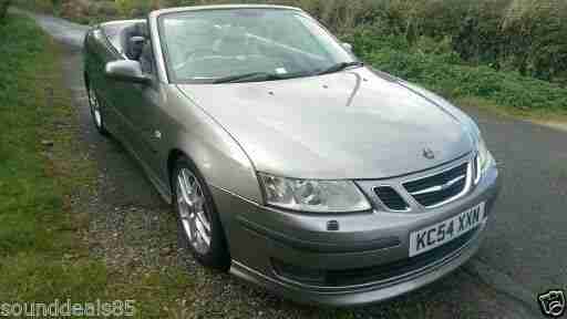 2005 SAAB 9-3 AERO 210 BHP MET, GREY FULL GREY LEATHER,ALLOYS
