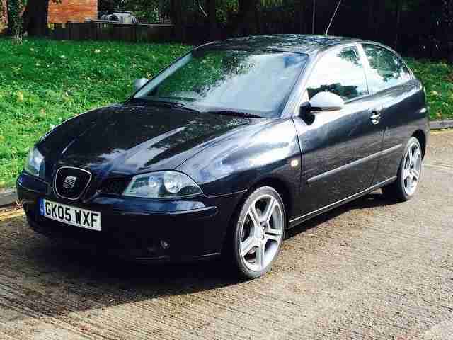 2005 SEAT IBIZA FR T 150 BLACK 46000 MILES, FULL SERVICE HISTORY RS TURBO R32
