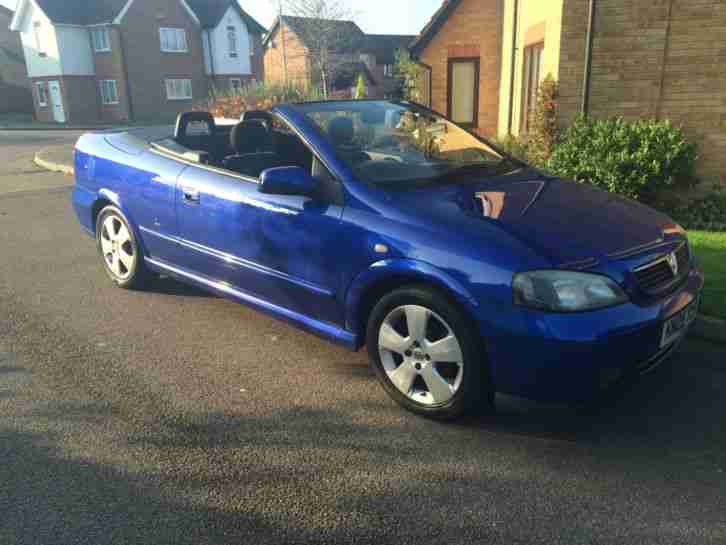 2005 VAUXHALL ASTRA COUPE CONVERTIBLE BLUE 1.6 16V WITH 13 MONTHS MOT