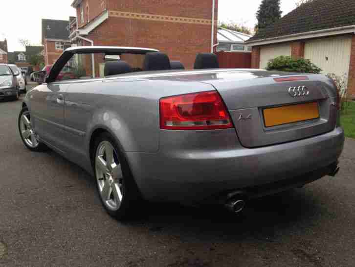 2006 06 Audi A4 1.8T S-Line Convertible, manual, Silver, only 73k miles