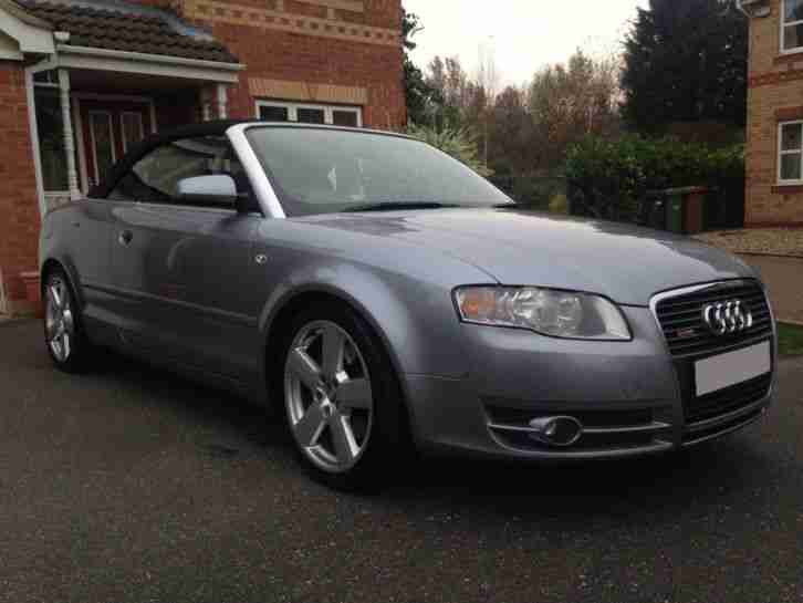 2006 06 Audi A4 1.8T S-Line Convertible, manual, Silver, only 73k miles