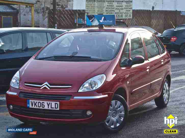 2006 06 CITROEN XSARA PICASSO 1.6 + 91K MILES + MOT APRIL 2015 + HPI CLEAR + RED