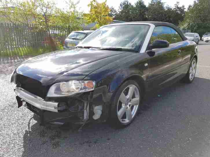 2006 06 REG AUDI A4 CABRIOLET 1.8 TURBO S LINE LIGHT DAMAGED REPAIRABLE SALVAGE