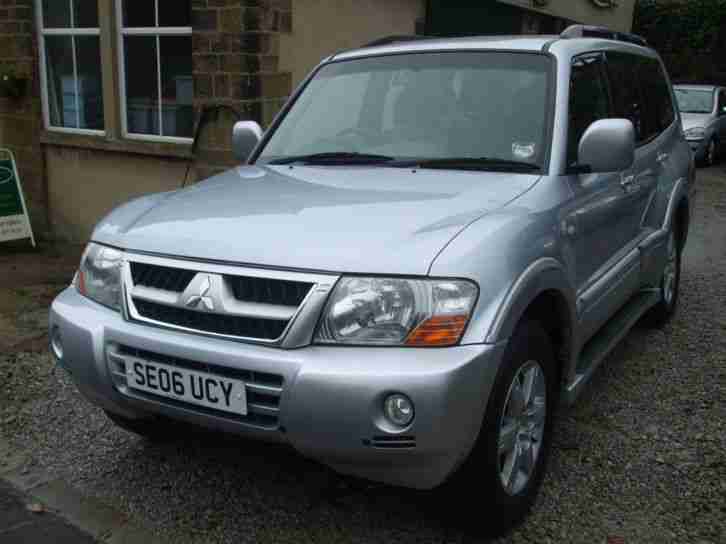 2006 06 plate Mitsubishi Shogun 3.2DI-D auto Elegance silver , black leather