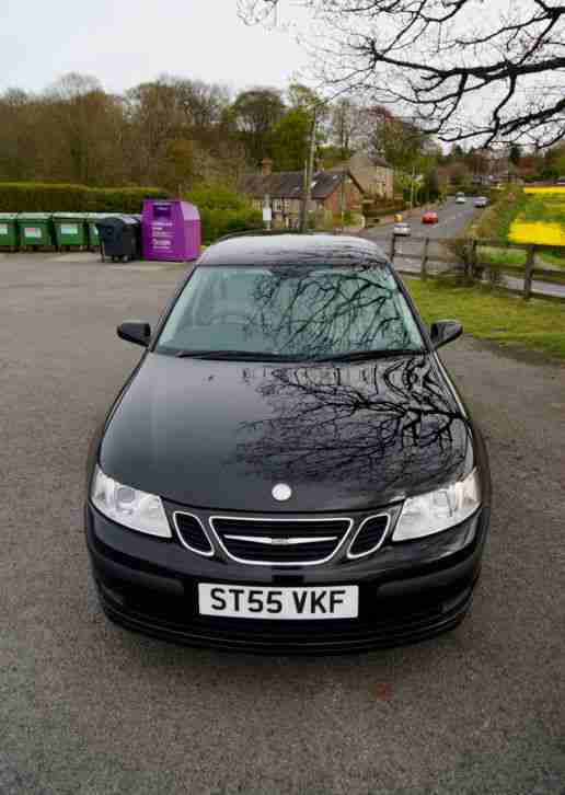 2006 (55) SAAB 9-3 VECTOR SPORT AUTO (150bhp) BLACK SPORTWAGEN LEATHER 87k miles