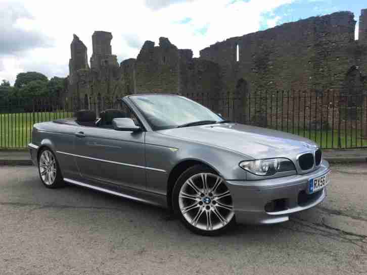 2006 56 BMW 3 Series M Sport Convertible Cabriolet Power Hood FSH Grey