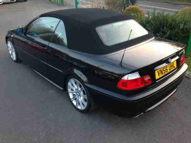 2006 56 BMW 320 2.2 Ci M Sport Edition Convertible Black - 47k FBMWSH -