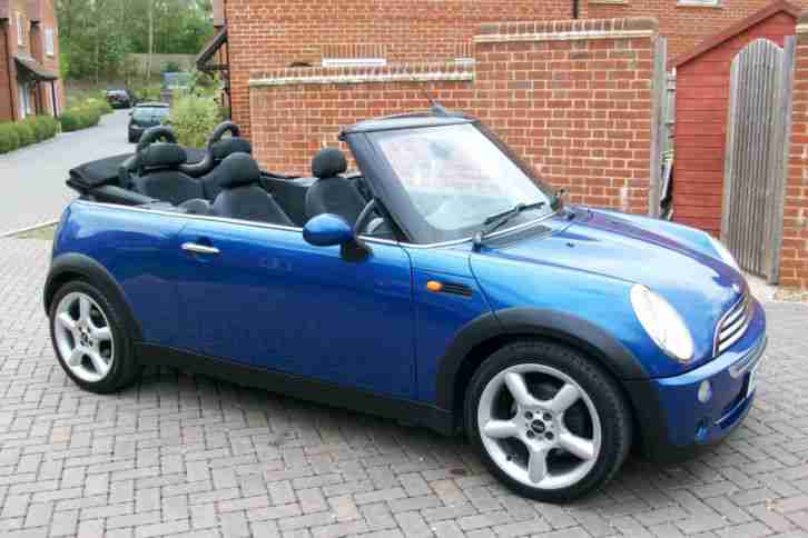 2006 56 MINI COOPER CONVERTIBLE CABRIOLET HYPER BLUE