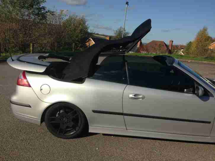 2006 (56) SAAB 9 3 VECTOR SPORT SILVER Convertible 2.0T 230BHP Stage 1 MANY FACT