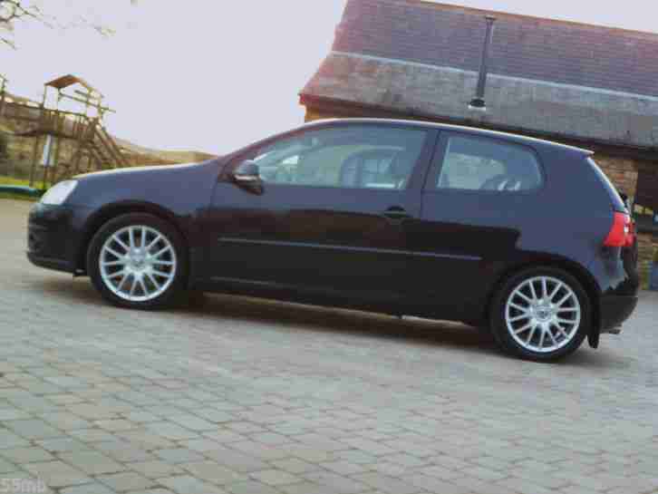 2006/56 VOLKSWAGEN GOLF 2.0 GT TDI SPORT 170 BHP BLACK FULL LEATHER HEATED SEATS