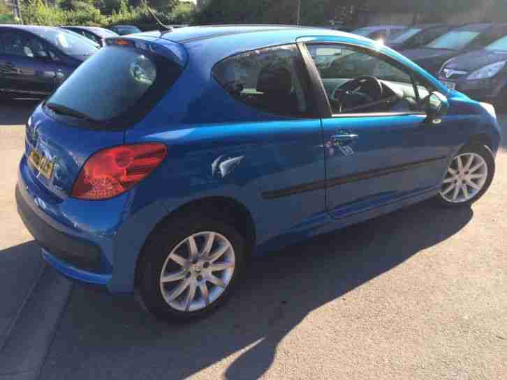 2006/56 reg Peugeot 207 1.4 16v 90 ( a/c ) S 3dr met blue. Only 33000 miles
