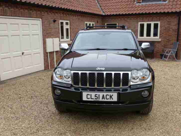 2006 JEEP G-CHEROKEE OVERLAND CRD A BLACK, LEATHER SAT NAV, FULL DEALER HISTORY.