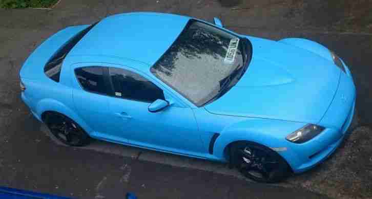 2006 MAZDA RX-8 231 PS GREY WITH BLUE PLASTI DIP/WRAP