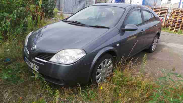 2006 NISSAN PRIMERA SX 1.8 GREY SAT-NAV ALLOYS SPARES OR REPAIR NO RESERVE