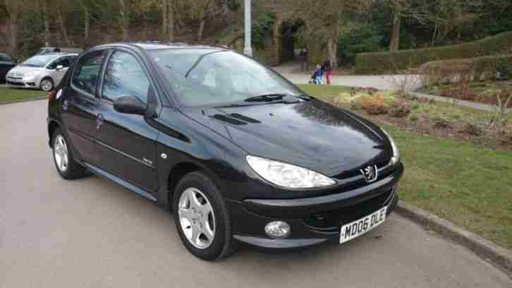 2006 PEUGEOT 206 VERVE BLACK, 1.4L 5 DOOR, ONE LADY OWNER FROM NEW, LOW MILEAGE