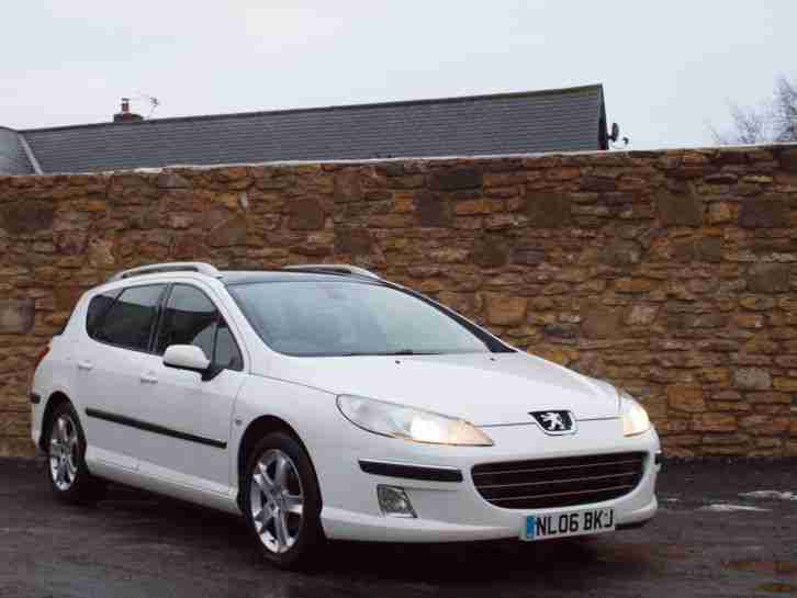 2006 PEUGEOT 407 SW SE 2.0 HDI ESTATE MANUAL - WHITE - PANORAMIC SUNROOF SAT NAV