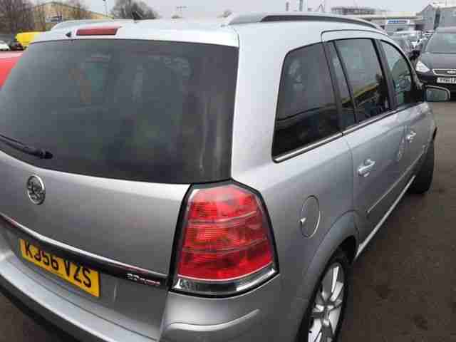 2006 VAUXHALL ZAFIRA DESIGN TURBO SILVER,genuine 73,000 miles long mot