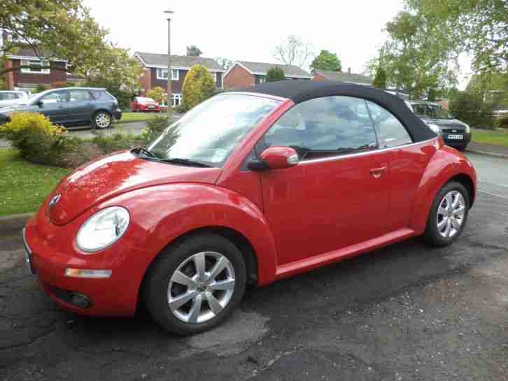 2006 VW Beetle Cabriolet 1.8T Petrol, 65K, Full Service History, Salsa Red