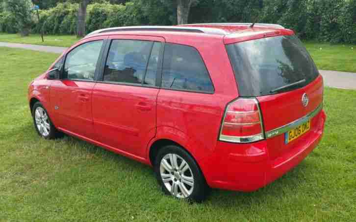 2006 Vauxhall Zafira Active 1.8L Petrol Manual 7 Seater MPV Car Long MOT 86K Red